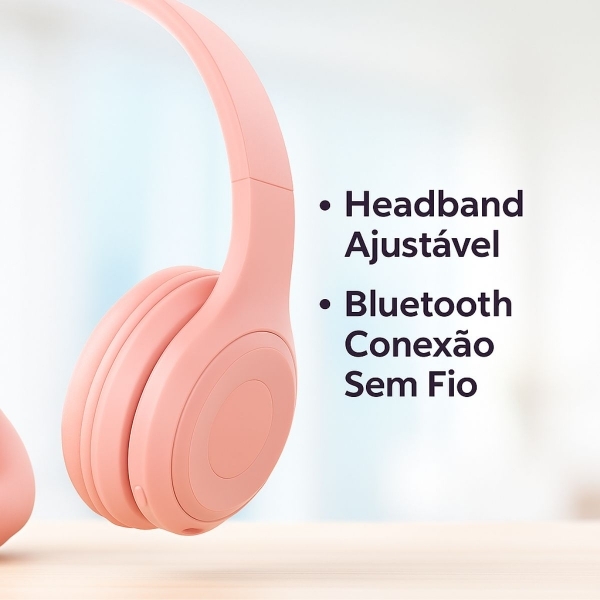 FONE DE OUVIDO BLUETOOTH ESTEREO ALTOMEX B-19 - Rosa