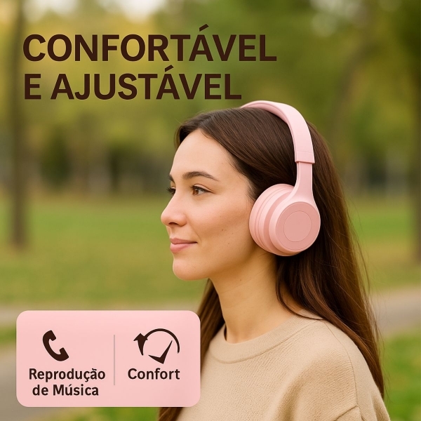 FONE DE OUVIDO BLUETOOTH ESTEREO ALTOMEX B-19 - Rosa