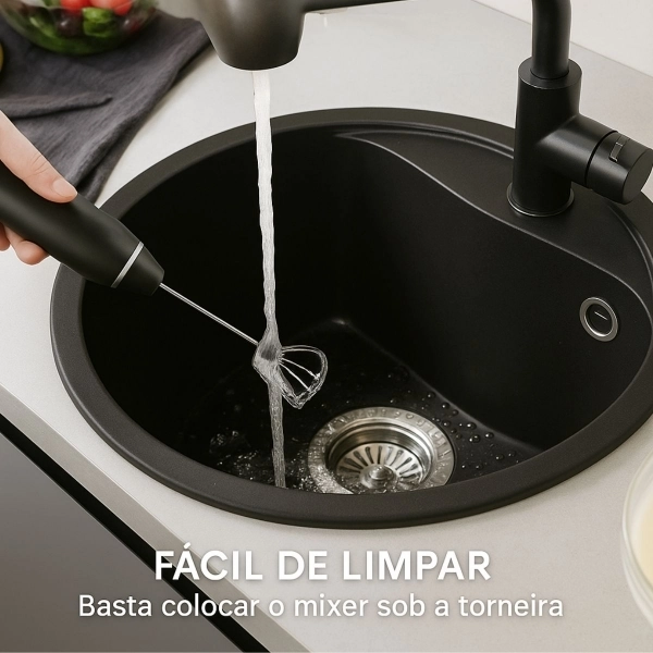 Mixer Elétrico Portátil Com 2 Batedores 3 Velocidades Usb
