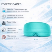Máscara Gel Terapêutica Fria Quente Dor Cabeça e Olhos - Verde-água