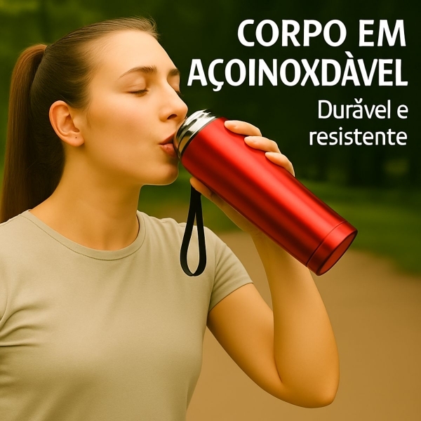 Garrafa Vacuum 800ml - Vermelho
